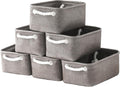 Foldable Small Storage Baskets 6-Pack Gray - Compact Closet Organizers