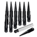 14x1.5 Spike Wheel Lug Nuts 24pcs M14x1.5 Black - Bold Truck Look