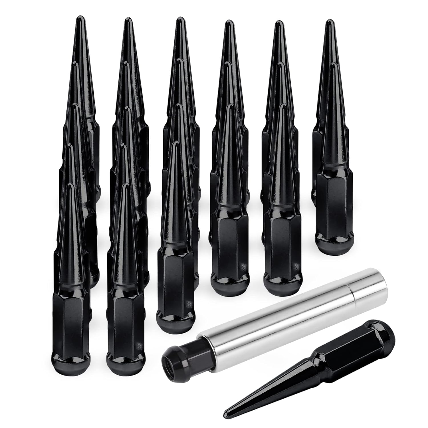 14x1.5 Spike Wheel Lug Nuts for Silverado, F150, and More