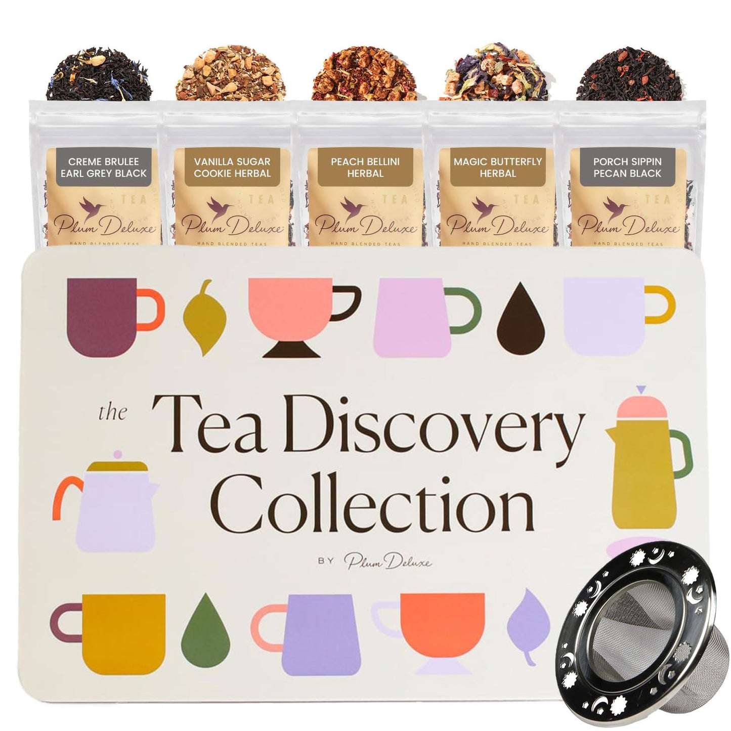 Tea Discovery Collection Gift Set with 5 Unique Loose Leaf Teas