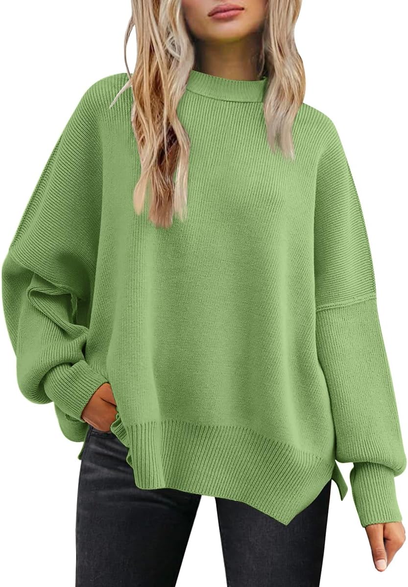 LILLUSORY Women's Oversized Batwing Sweaters for Fall Style