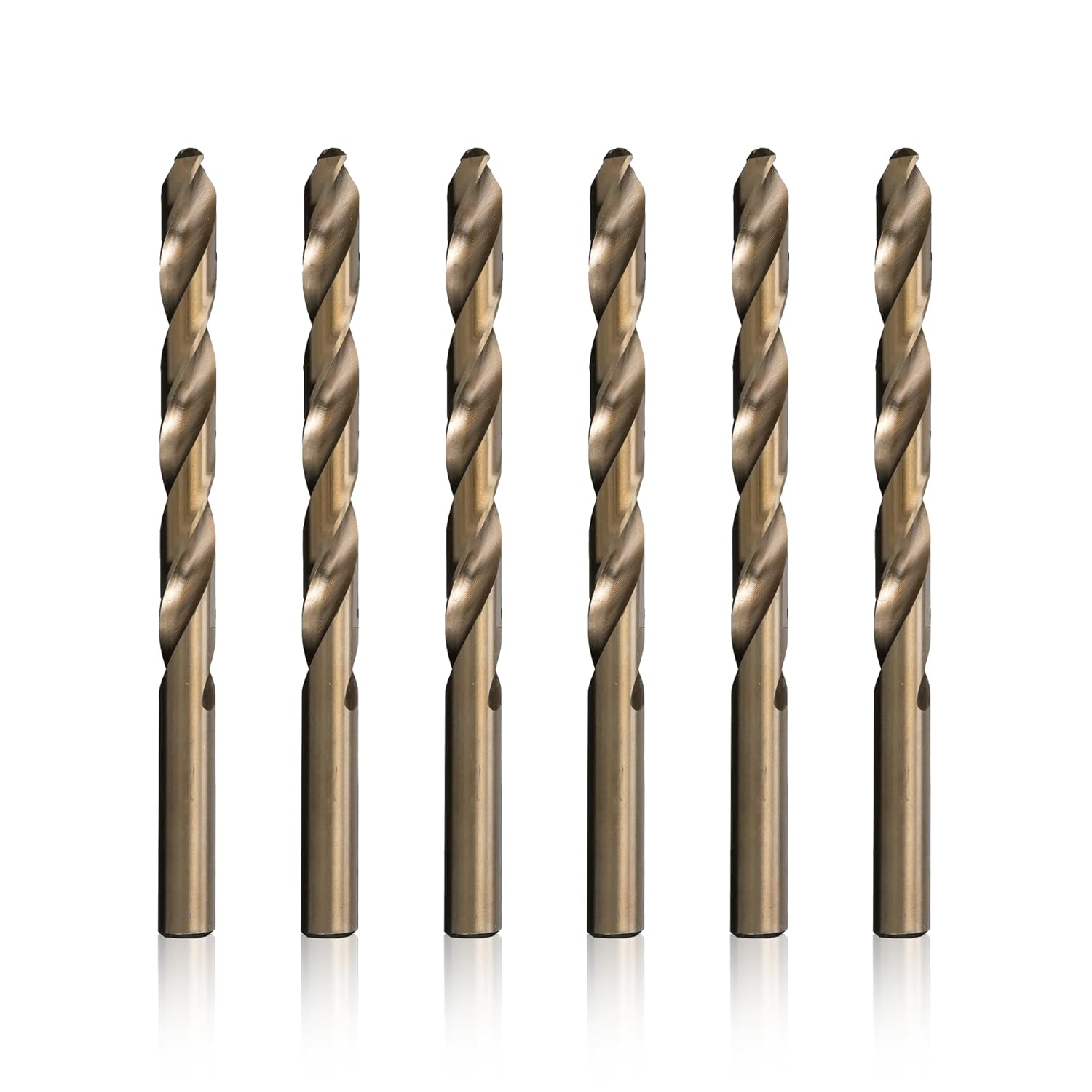 Drill America Cobalt Drill Bit Pack of 6 for Hard Metals