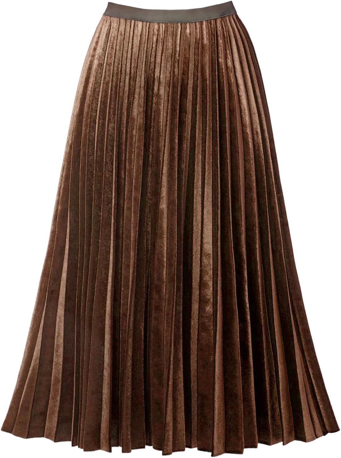 GOOBGS Women's Pleated A-Line High Waist Midi Skirt Review