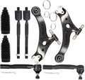 8pc Front Lower Control Arm Tie Rod End Rack Bellow Kit - Fit