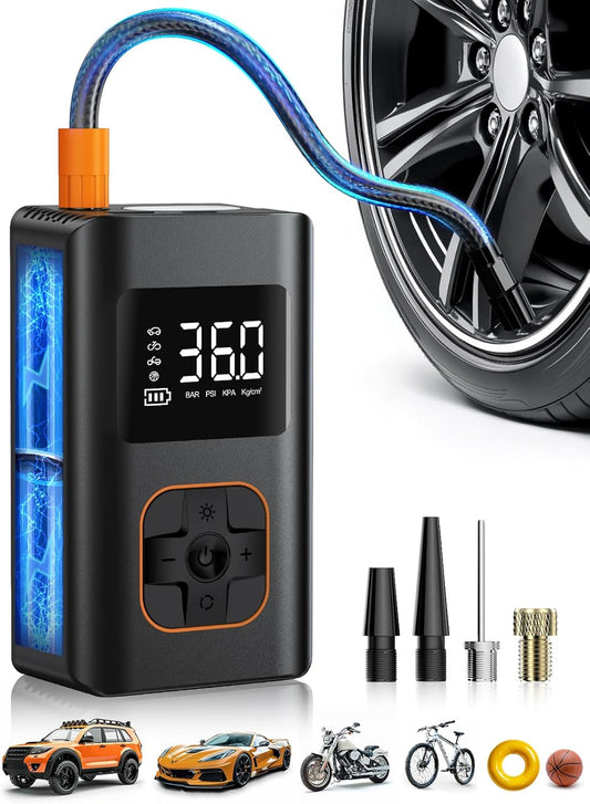 8000mAh Cordless Tire Inflator - Pump Anywhere!