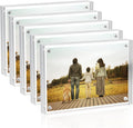 5 Pack Acrylic Picture Frames 2.5x3.5 in - Clear Double-Sided Magnetic