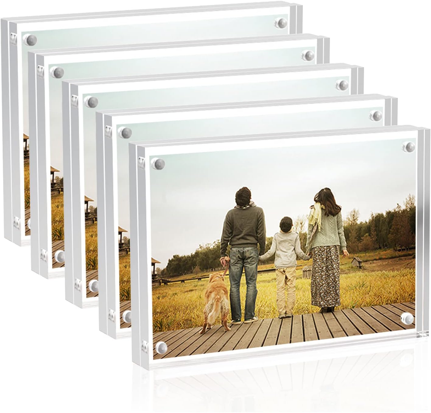 5 Pack Acrylic Picture Frames for 2.5x3.5 Inches Photos