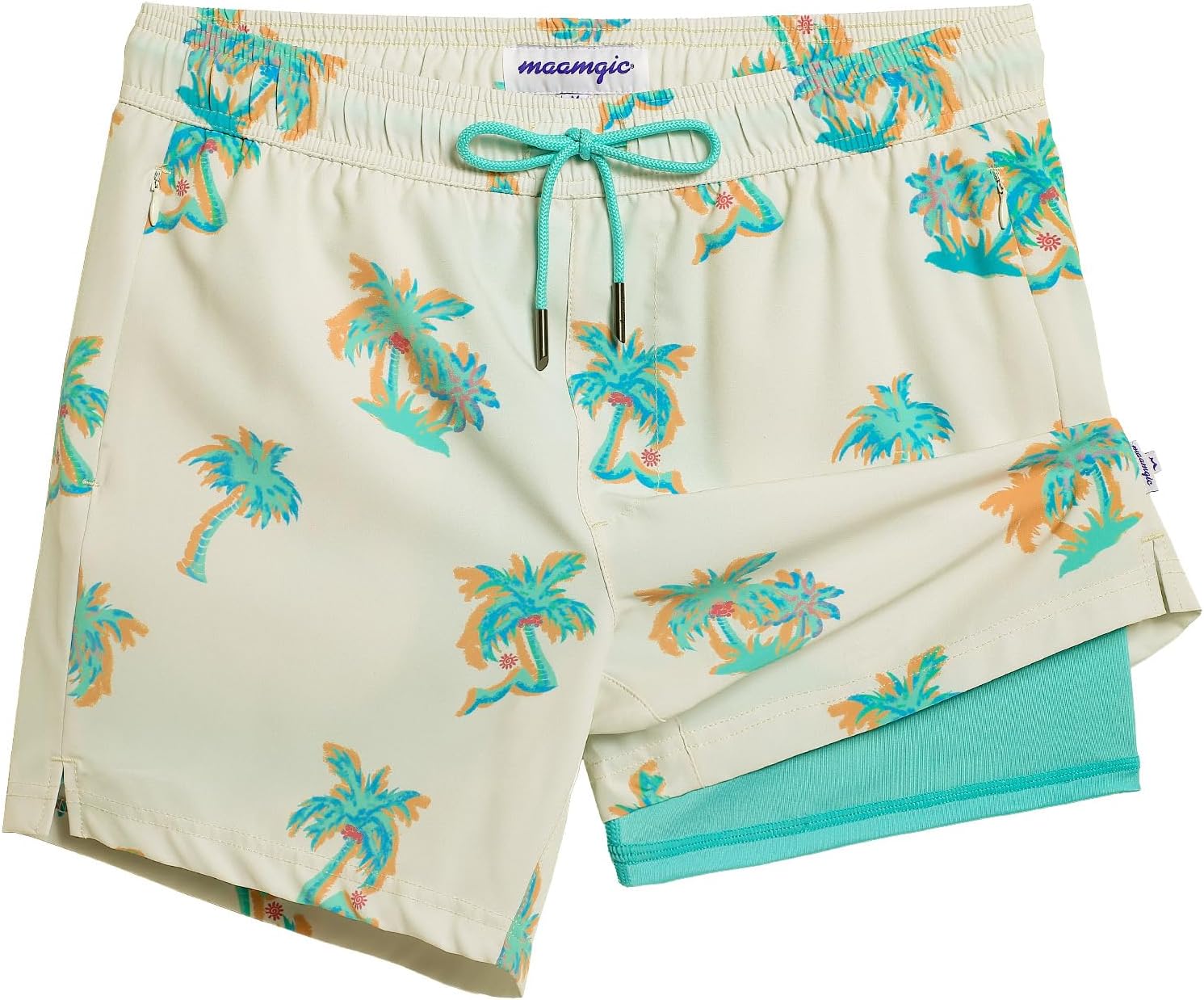 maamgic Mens Swim Trunks with Compression Liner for Comfort