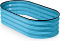 Galvanized Raised Garden Bed 4x2x1 ft Planter - Durable Teal