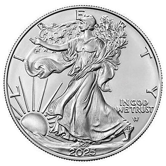 2025 American Silver Eagle Uncirculated Coin with Certificate