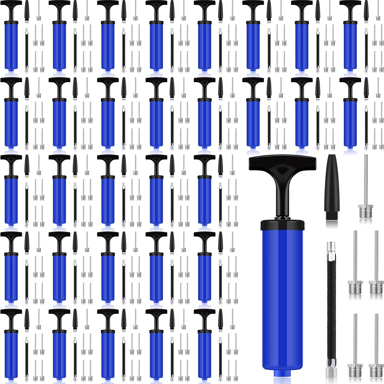 Fumete 100 Sets Ball Pump Bulk Air Pump for Sports Balls