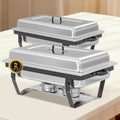 IMACONE Chafing Dish Buffet Set of 2, 8QT Stainless Steel - Durable