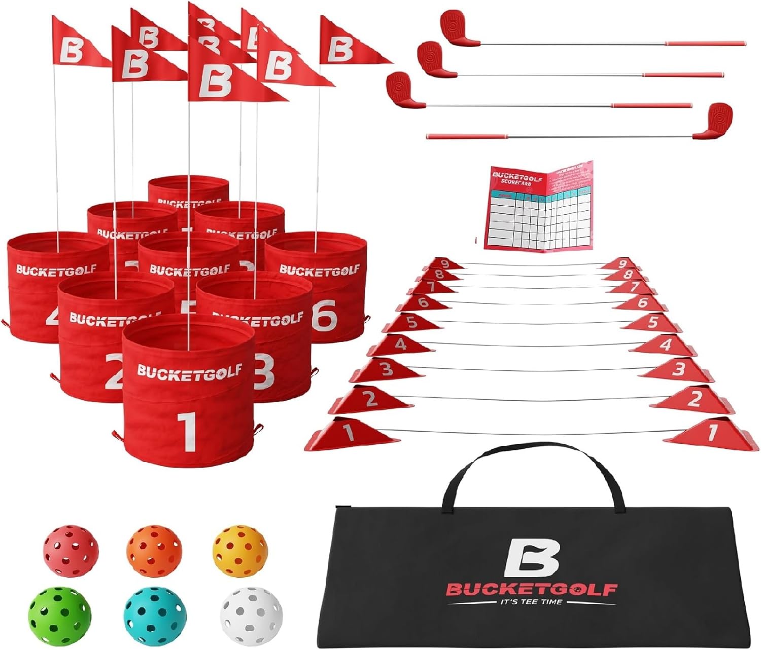 Bucket Golf 9 Hole Bundle - Ultimate Outdoor Game for All Ages