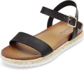 DREAM PAIRS Womens Open Toe Ankle Strap Espadrille Flatform Women's