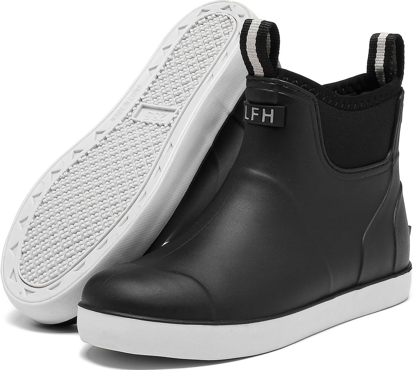 Women's Deck Boots - Waterproof Ankle Rain Boots for Outdoors