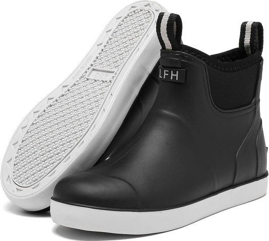 Women's Waterproof Ankle Deck Boots with Anti-Slip Traction