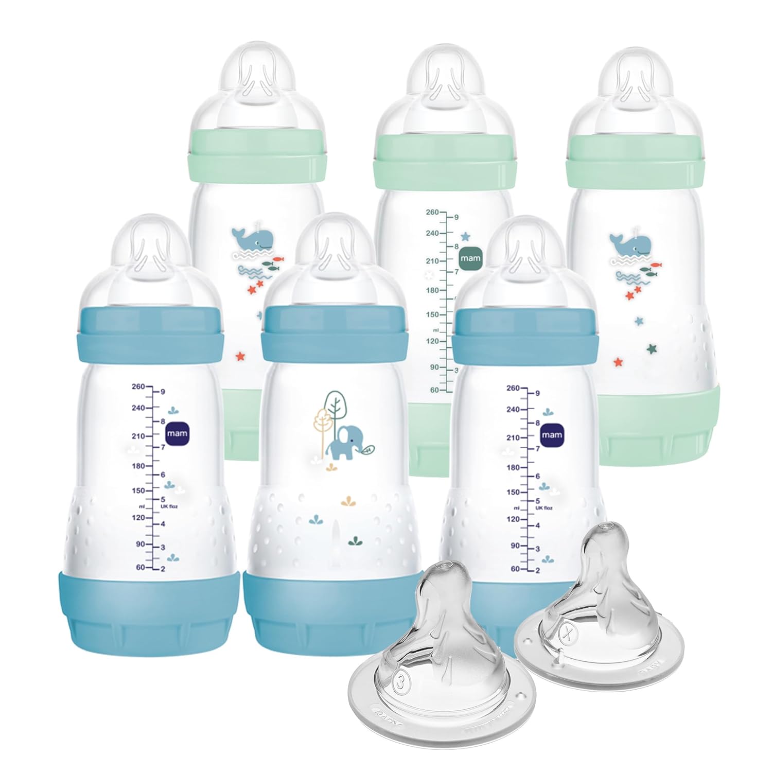 MAM 9oz Easy Start Anti-Colic Baby Bottles for Comfort