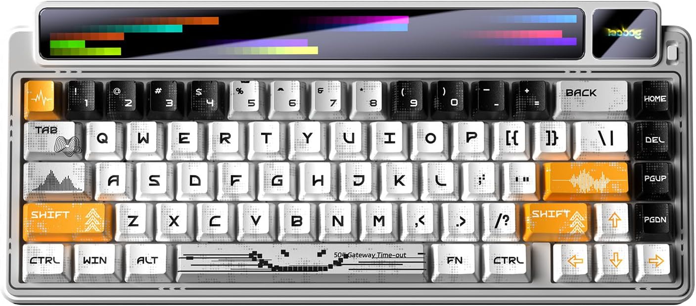 Aula AMG65 Mechanical Gaming Keyboard with Dual Screen Features
