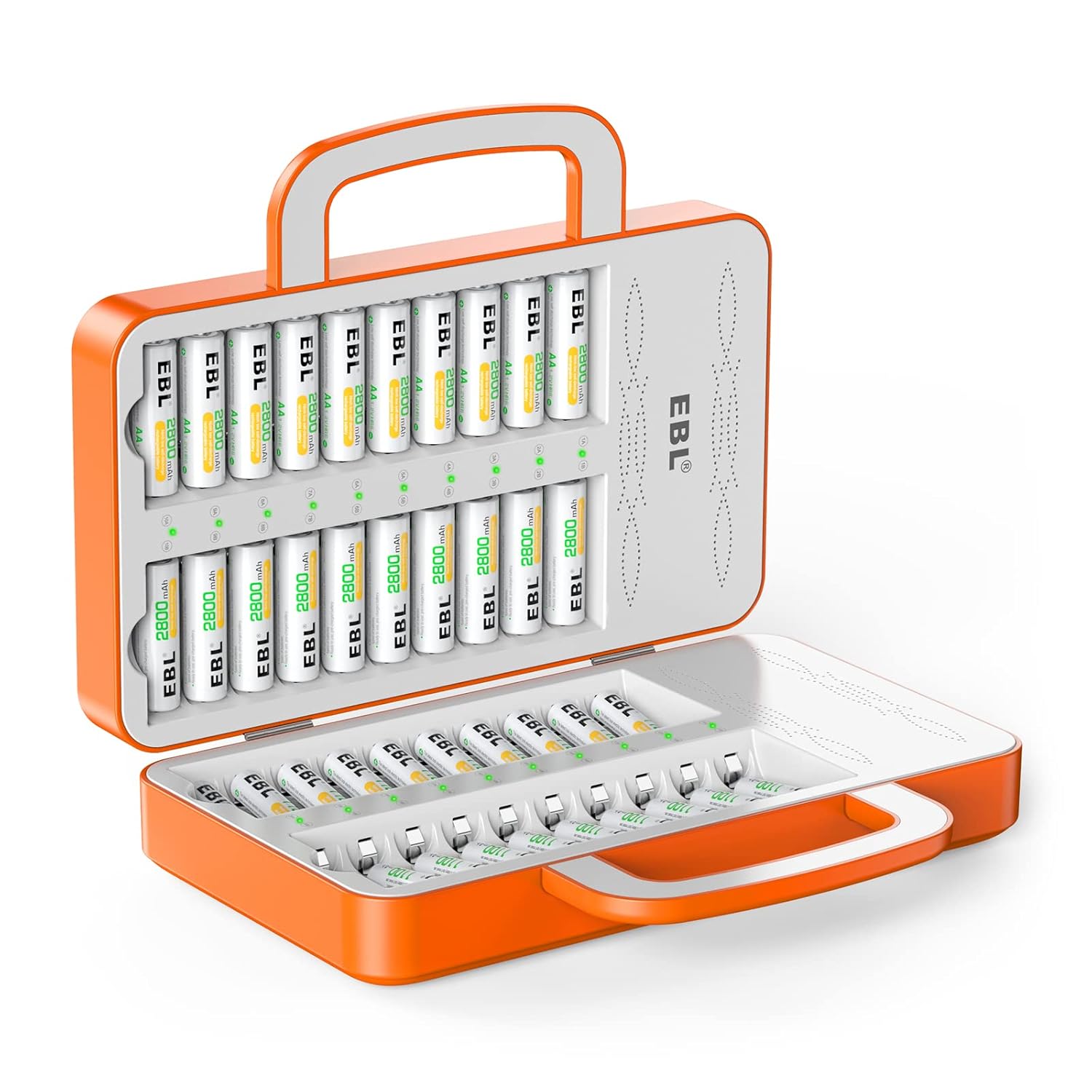 EBL Advanced 40-Slot AA AAA Battery Charger - Efficient Multiple Battery Charging