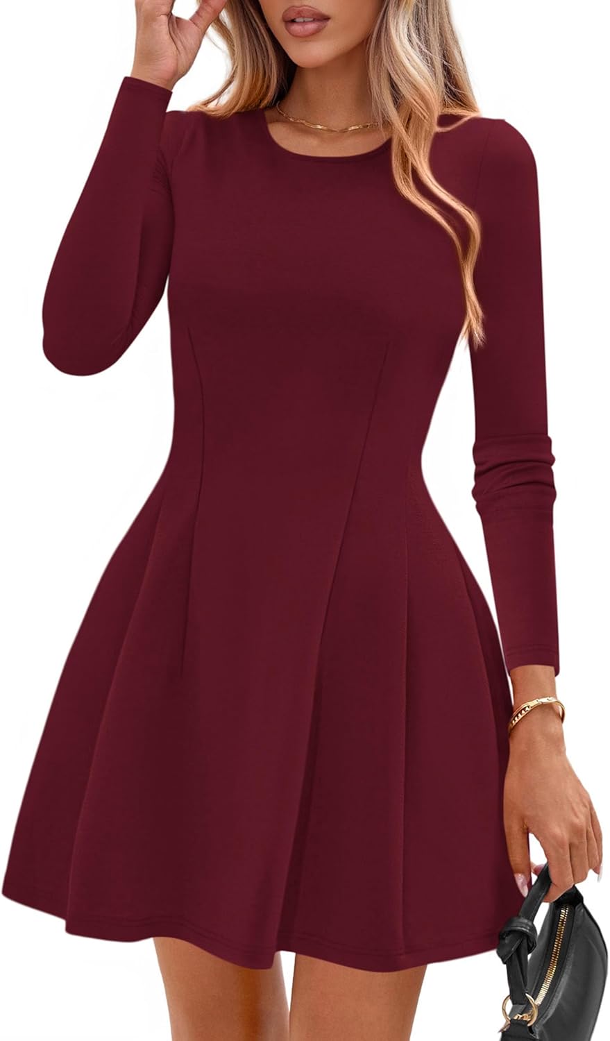 PRETTYGARDEN Long Sleeve Mini Dress for Women - Fall Fashion