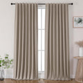 Joydeco Linen Blackout Curtain 108 in Long - 100% Blackout for Living