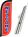Feather Flag Pole Kit 7 ft Tall - Portable Outdoor Advertising Banner