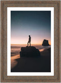 13x19 Picture Frame for 11x17 Photos - Distressed Brown Solid Wood