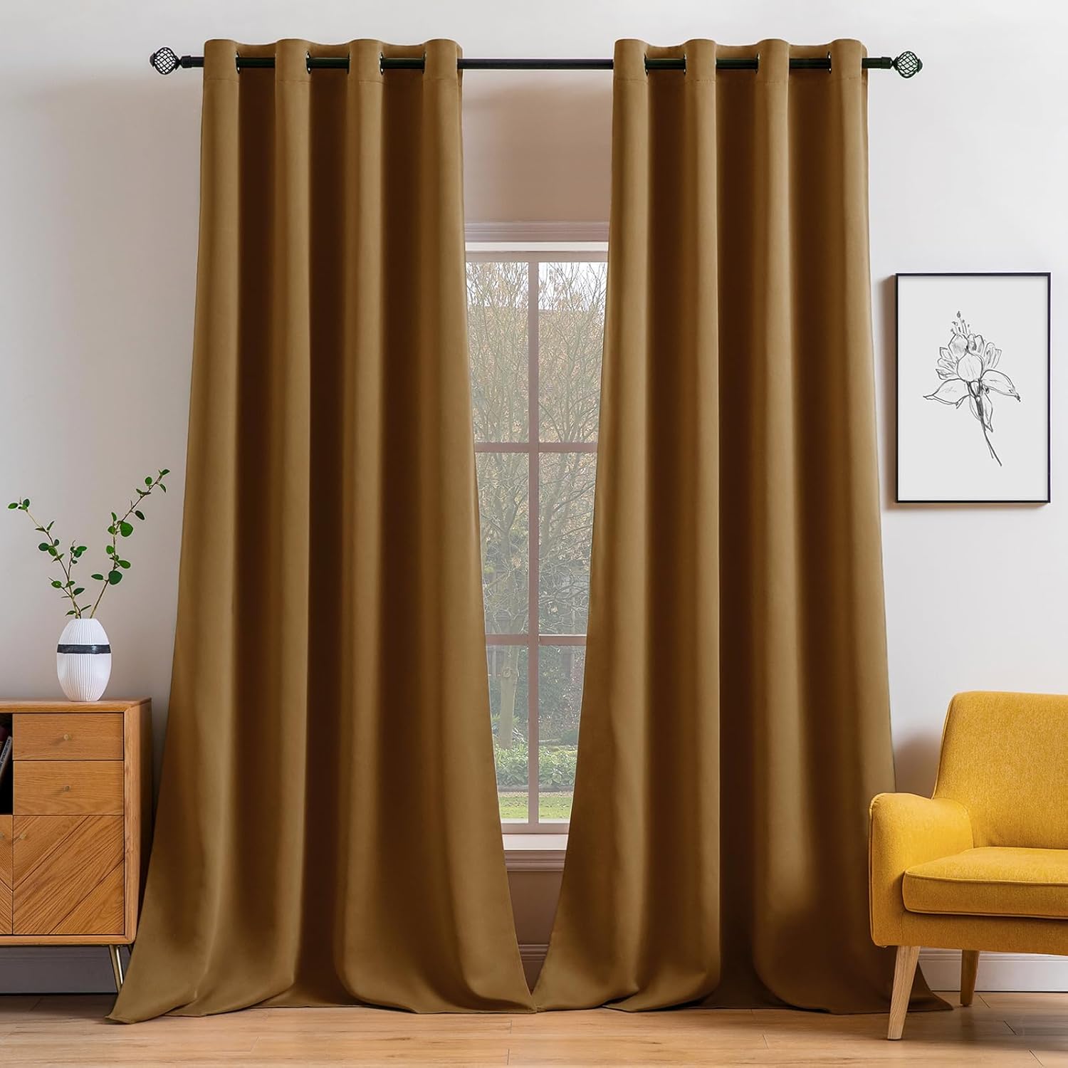 MIULEE Blackout Curtains 96 Inches Long for Light Blocking