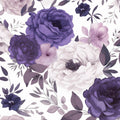 Purple Rose Floral Peel and Stick Wallpaper - Boho Lavender