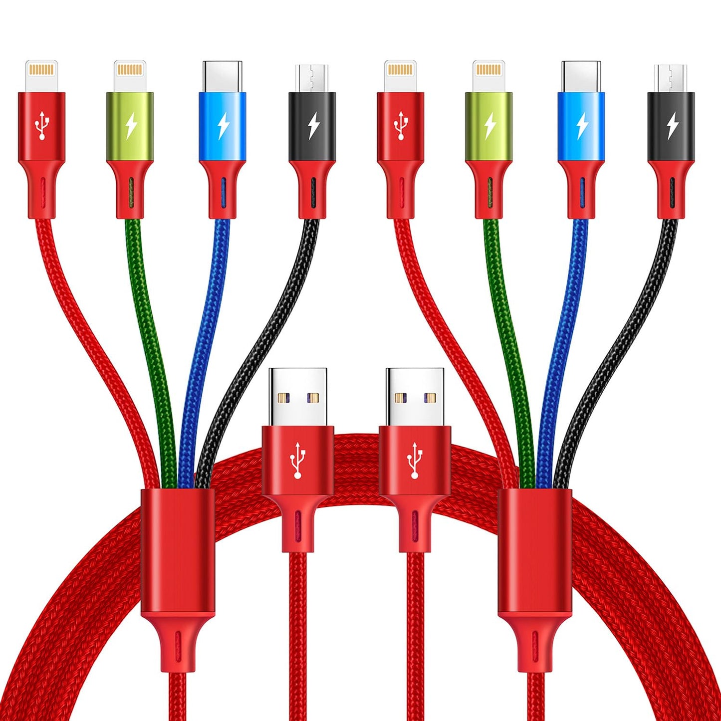 Fast Charging 4-in-1 Multi USB Cable Set