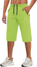 Men's Capri Shorts Quick Dry Below Knee - Lightweight Training Capri