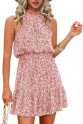 Summer Dress for Women Chiffon Halter Ruffle Romper - Flowy Sundress