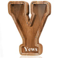 12 in Personalized Wooden Letter Y Piggy Bank - Large Initial Bank