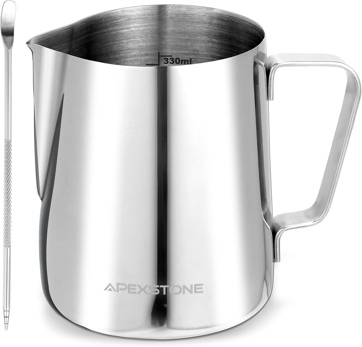 Apexstone 12oz Espresso Milk Frothing Pitcher Set