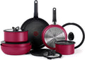 T-fal Ingenio Expertise 14 Piece Cookware Set Pink - Stackable Space