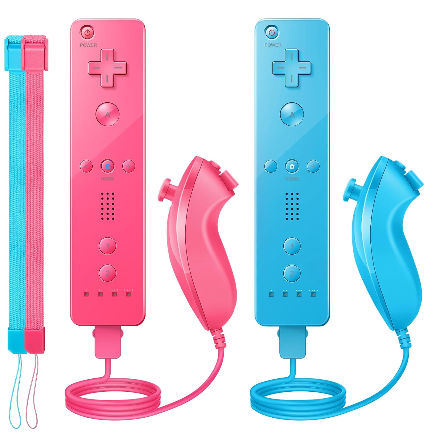 Wii Controller 2 Pack with Nunchuck Joystick for Gaming Fun