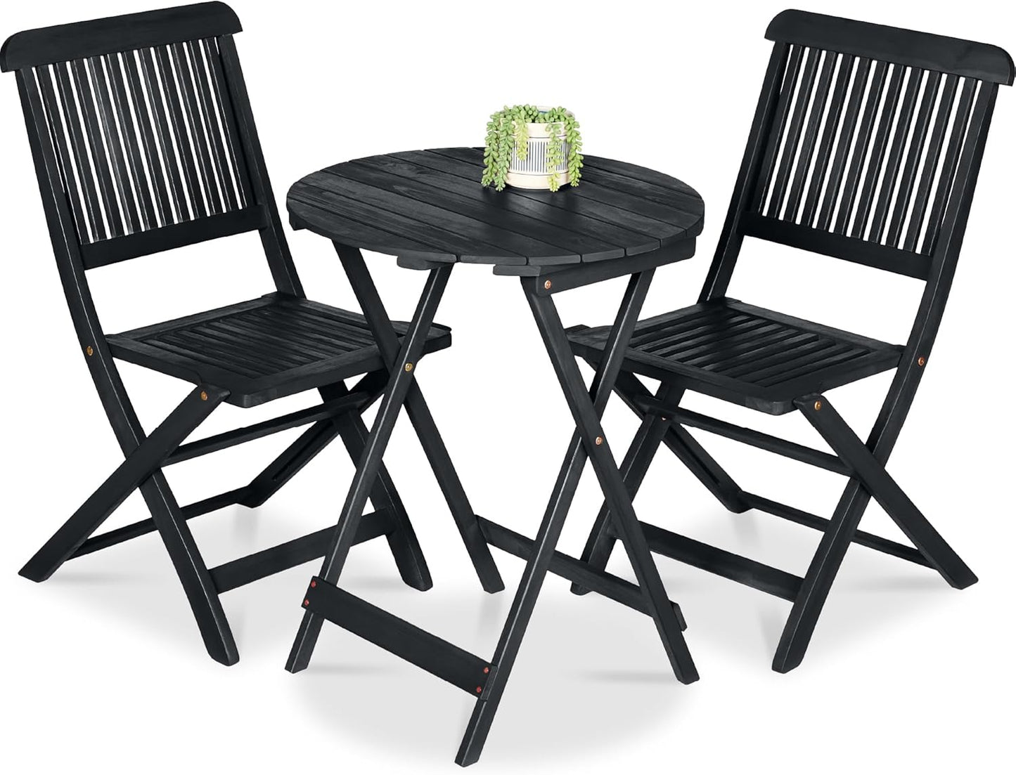 Best Choice Products 3-Piece Acacia Wood Bistro Set for Outdoors