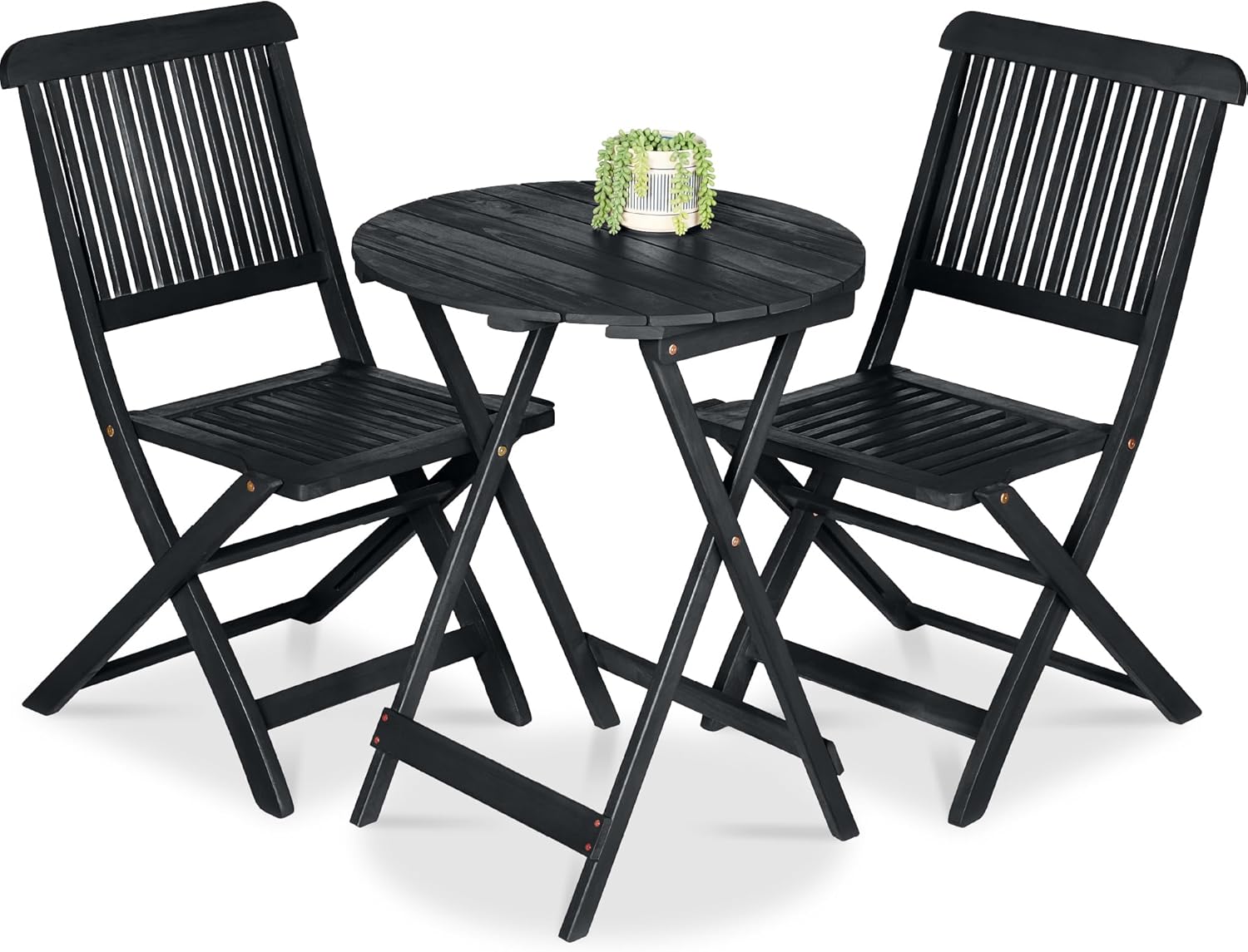 Best Choice Products 3-Piece Acacia Wood Bistro Set for Outdoors