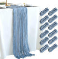 Cheesecloth Table Runner 10ft Dusty Blue - Rustic Gauze Decor