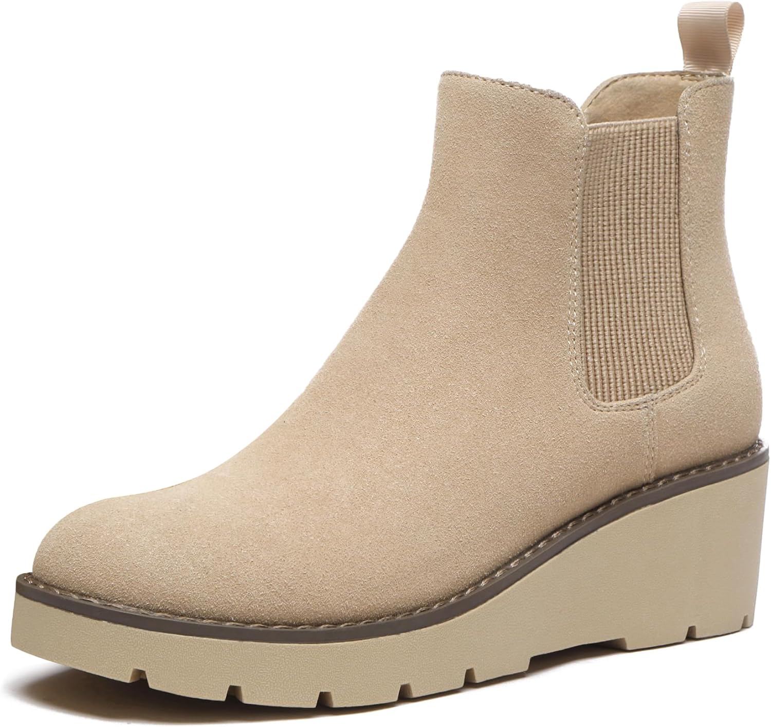 Athlefit Women's Chelsea Wedge Boots for Stylish Comfort