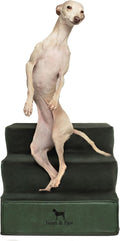 Noah & Paw Dog Stairs 16 in Extra Wide - Plush Vegan Leather Steps