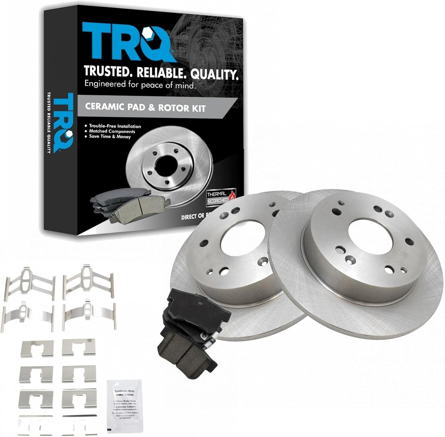 TRQ Rear Brake Pad & Rotor Kit for Acura Integra and Honda