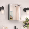 TokeShimi 14 x 18 Black Medicine Cabinet with Mirror for Storage