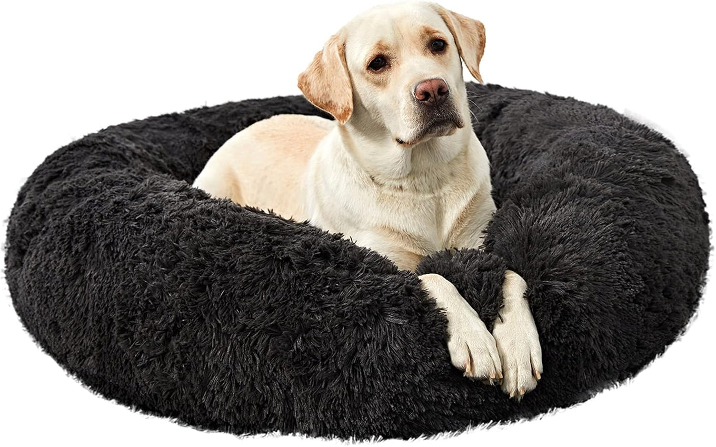 XLarge Donut Dog Bed for Large Dogs - Comfy Calming Cuddler