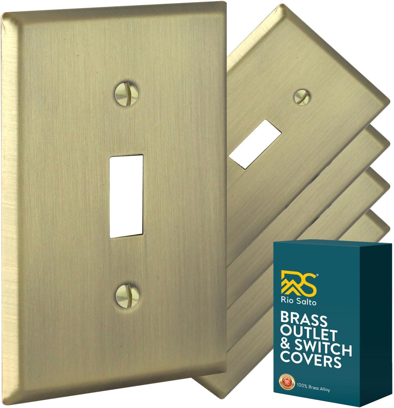 Rio Salto Antique Gold Toggle Wall Plate Covers for Switches