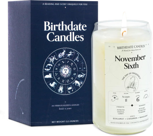 Scorpio Zodiac Birthday Candle for November 6 - Unique Gift