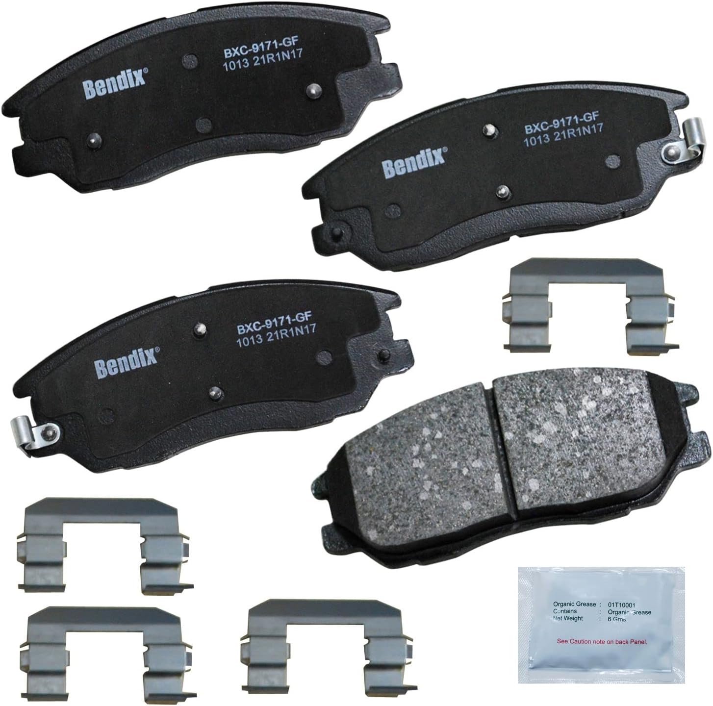 Bendix Priority1 CFC1013 Ceramic Brake Pads for Hyundai XG350