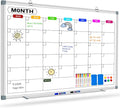 Magnetic White Board Calendar Dry Erase for Wall 48in x 36in