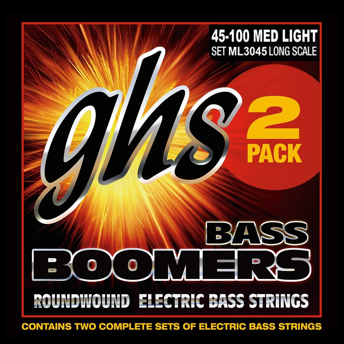 GHS Strings ML3045-2 Bass Boomers for Unmatched Performance