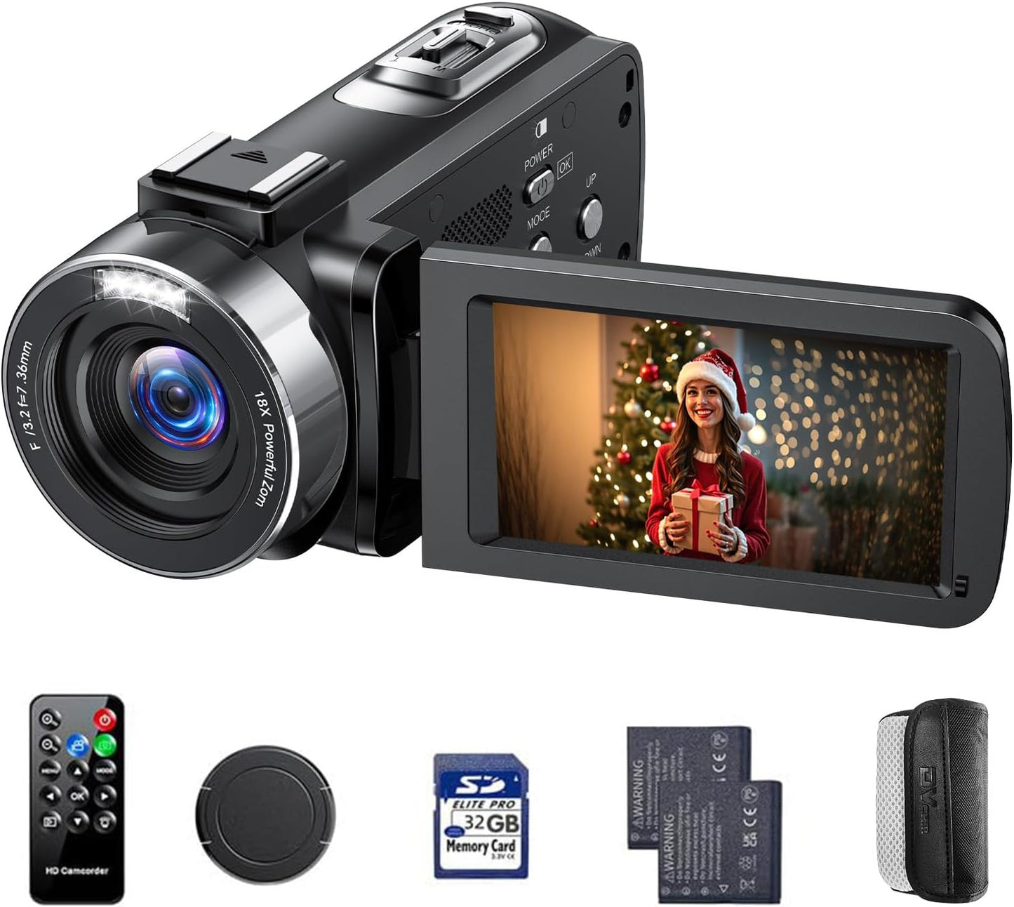 4K Video Camera Camcorder with 42MP for YouTube Vlogging